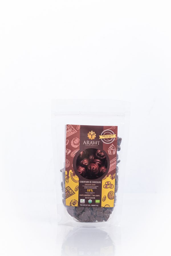 COBERTURA DE CHOCOLATE ORGÁNICA EN CHIPS-MONEDAS AL 60%