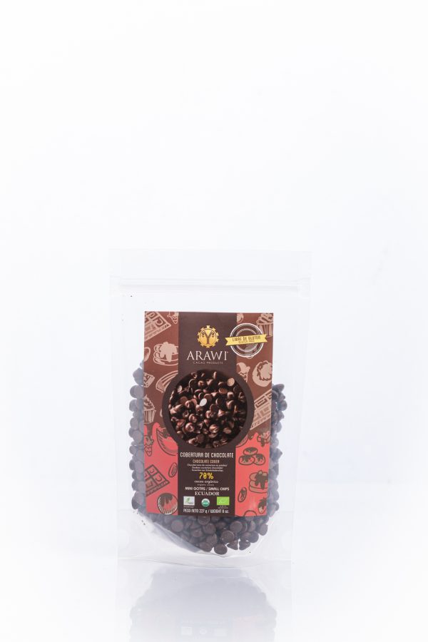 COBERTURA DE CHOCOLATE ORGÁNICA EN GOTAS AL 100%