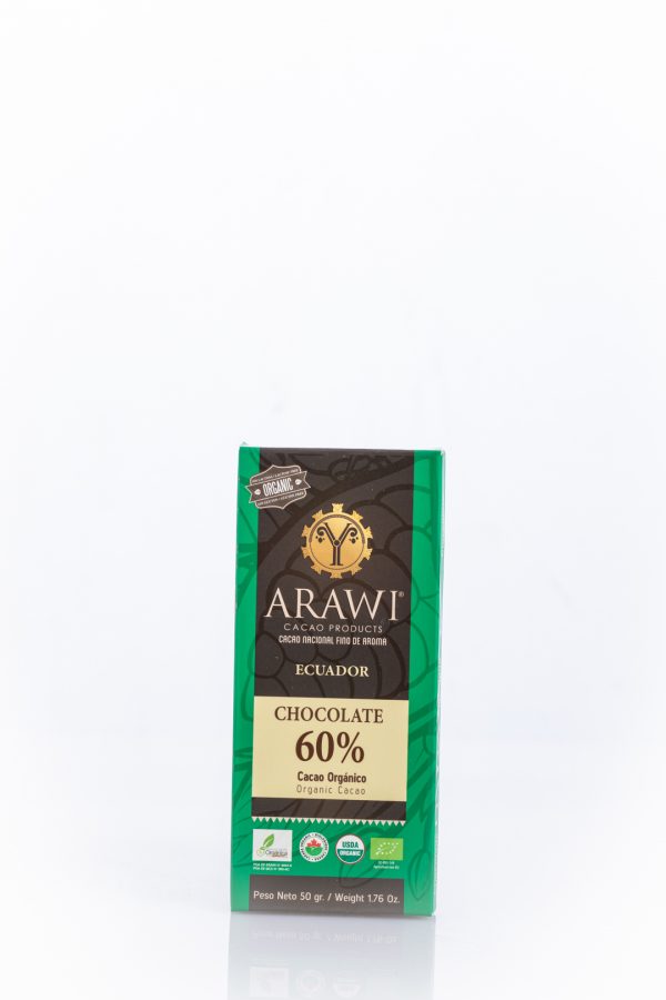Barra de ]Chocolate Orgánico 60% Cacao