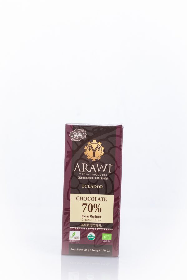 Barra de chocolate 70 % Cacao
