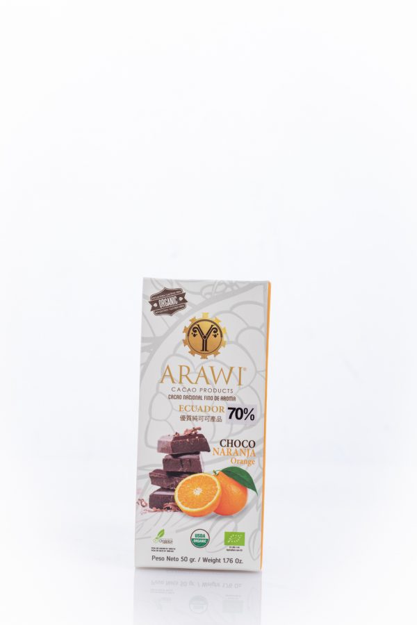 Chocolate 70% Cacao con Naranja