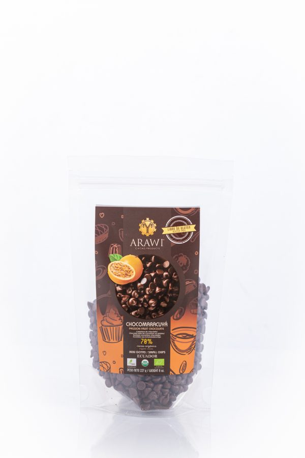 Gotas de Chocolate 70 % Cacaocon Maracuya