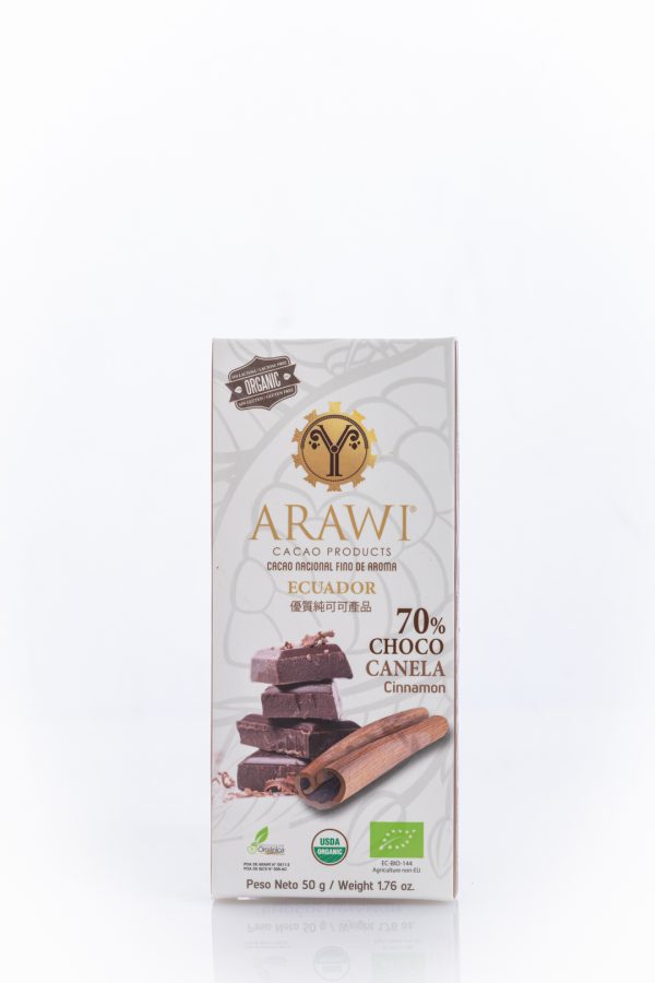 Gotas de Chocolate 70 % Cacao con Canela