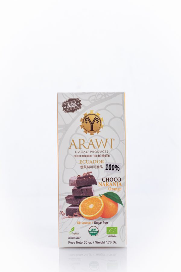 ChocoNaranja 100% cacao , Sin Azúcar