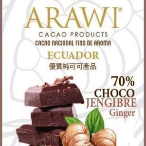 Barra de Chocolate Orgánico 70% con Jengibre